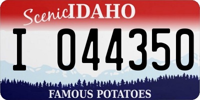 ID license plate I044350