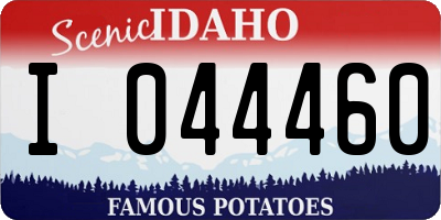 ID license plate I044460