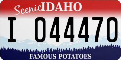 ID license plate I044470