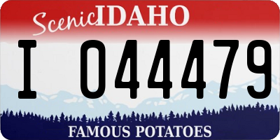 ID license plate I044479
