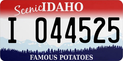 ID license plate I044525