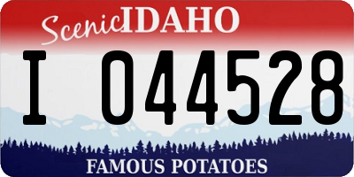 ID license plate I044528