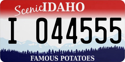 ID license plate I044555