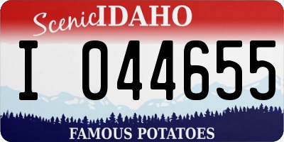 ID license plate I044655