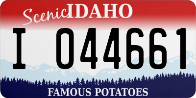 ID license plate I044661