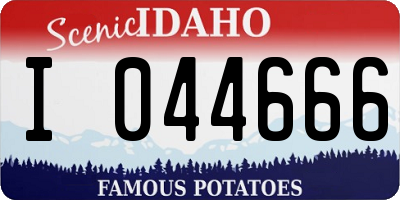 ID license plate I044666