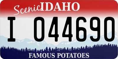 ID license plate I044690