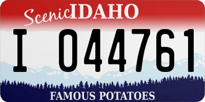 ID license plate I044761