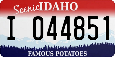 ID license plate I044851