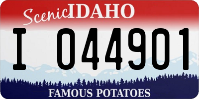 ID license plate I044901