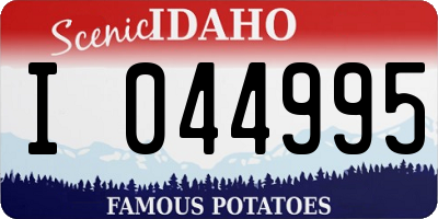 ID license plate I044995