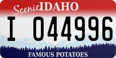 ID license plate I044996
