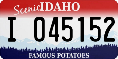 ID license plate I045152