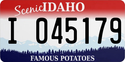 ID license plate I045179