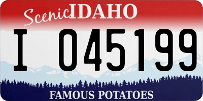 ID license plate I045199