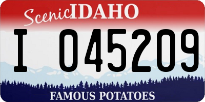 ID license plate I045209