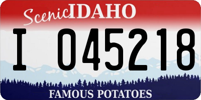 ID license plate I045218