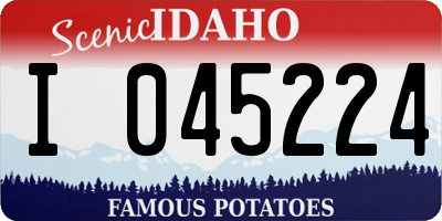 ID license plate I045224