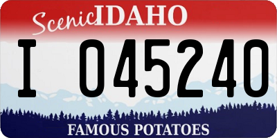 ID license plate I045240