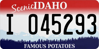 ID license plate I045293