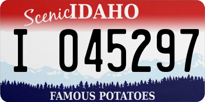 ID license plate I045297