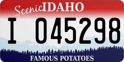 ID license plate I045298