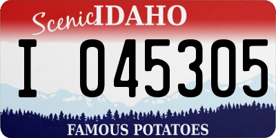 ID license plate I045305