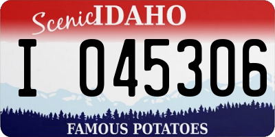 ID license plate I045306