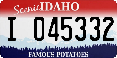 ID license plate I045332