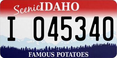 ID license plate I045340