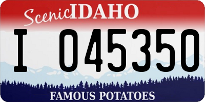 ID license plate I045350