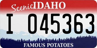 ID license plate I045363