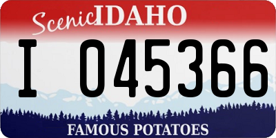 ID license plate I045366