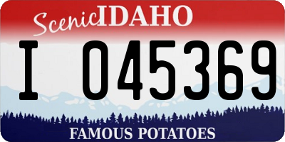 ID license plate I045369