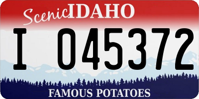 ID license plate I045372