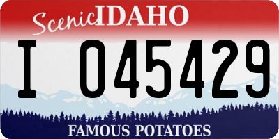 ID license plate I045429