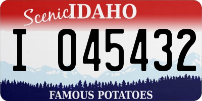 ID license plate I045432
