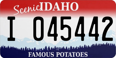 ID license plate I045442