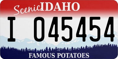 ID license plate I045454