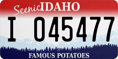 ID license plate I045477