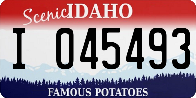 ID license plate I045493