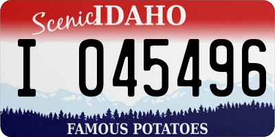 ID license plate I045496