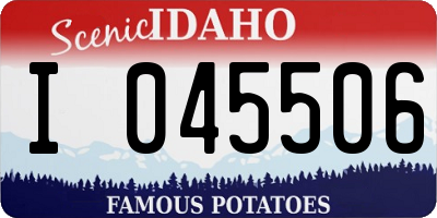 ID license plate I045506