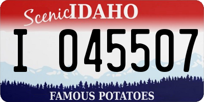 ID license plate I045507