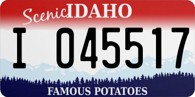 ID license plate I045517
