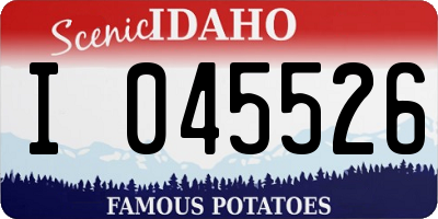 ID license plate I045526