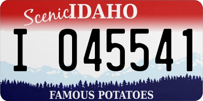 ID license plate I045541