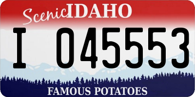ID license plate I045553
