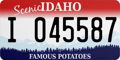 ID license plate I045587