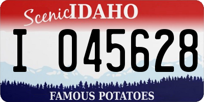 ID license plate I045628